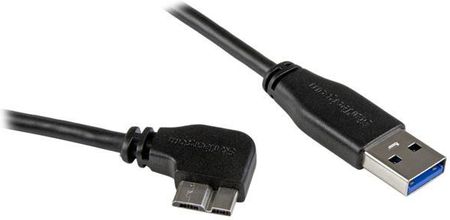 StarTech Kabel USB USB - microUSB 2m czarny kątowy- USB3AU2MRS (USB3AU2MRS)