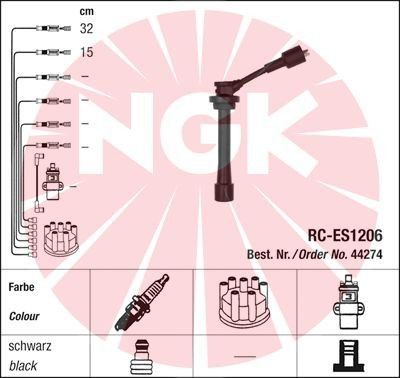 NGK Комплект высоковольтных проводов RC-ES1206