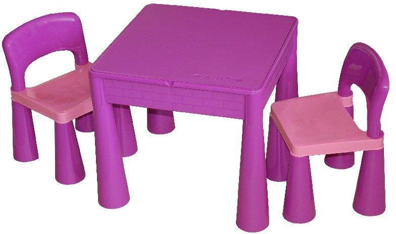 Tega Baby Stolik I 2 Krzesła Zestaw Mebli Dziecięcych TEGA BABY Zestaw Mebli Stolik + 2 Krzesła MAMUT różowy