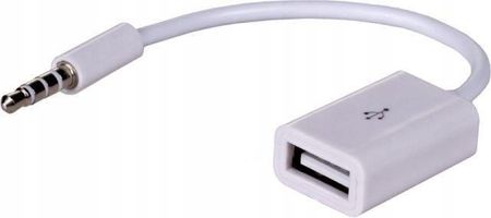 Akyga Adapter USB 3.5mm Jack na USB Biały (AKAD24)