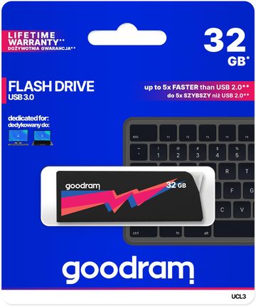GOODRAM 32GB UCL3 BLACK USB 3.0 (UCL3-0320K0R11)