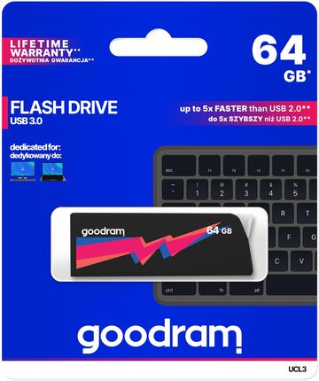 GOODRAM 64GB UCL3 BLACK USB 3.0 (UUCL3-0640K0R11)