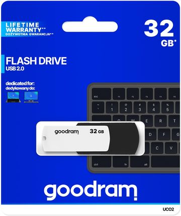 GOODRAM 32GB UCO2 BLACK&WHITE USB 2.0 (UCO2-0320KWR11)