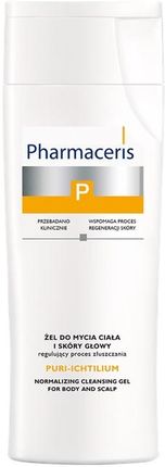 Pharmaceris P PURI-ICHTILIUM Żel do mycia ciała i skóry głowy regulujący proces złuszczania 250 ml