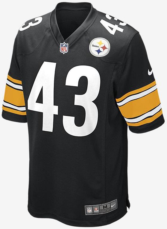 Troy Polamalu Pittsburgh Steelers Mitchell & Ness Youth Split Legacy Jersey  - Black/Gold