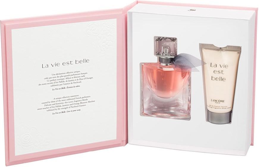 Набор Lancome la vie est Belle EDP+ body Lotion. La vie est Belle Lancome набор парфюмерная. La vie est Belle Lancome крем. Набор Парфюм ла ви э Бель 4 мл и крем.