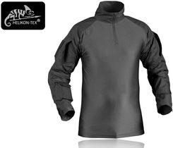Bluza Helikon Combat Shirt z nałokietnikami czarna r. M bluza cedar combat shirt czarna tabela rozmiarów