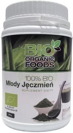 Bio Organic Foods Młody Jęczmień Zielony 270 g 