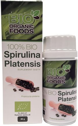 Bio Organic Foods Spirulina Platensis Tabletki 250mg 320 szt. 80 g 