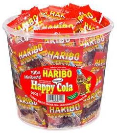 Haribo Happy Cola Mini Box 100 opakowań