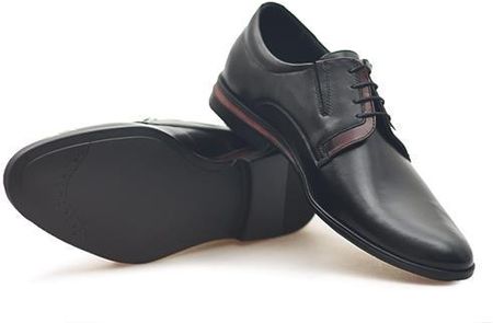 Pantofle Pan 948 Czarny/bordowy lico