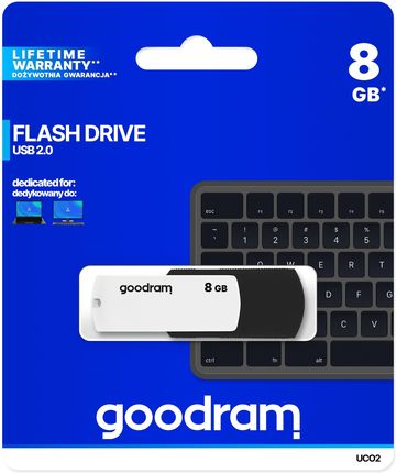 GOODRAM 8GB UCO2 BLACK&WHITE USB 2.0 (UCO2-0080KWR11)