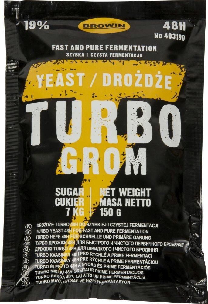 Drożdże gorzelnicze TURBO GROM 48h - zdjęcie 1 Drożdże gorzelnicze TURBO GROM 48h