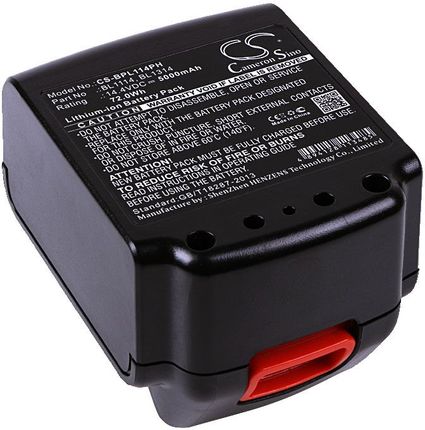Cameron Sino Akumulator CSBPL114PH zamiennik Black&Decker ASL146BT12A 5000mAh 72.00Wh Li-Ion 14.4V