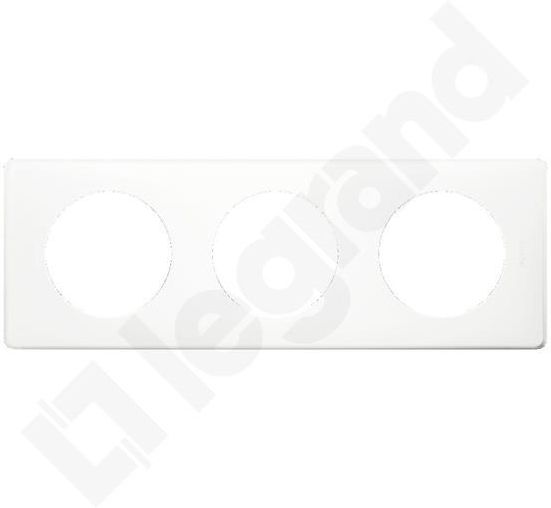 Plaque Horizontale Legrand Céliane 3 Postes Couleur Craie – Réf 066703