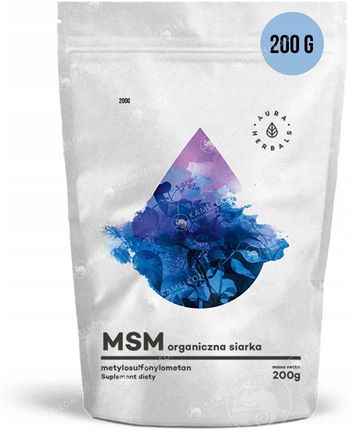 Aura Herbals MSM - Organiczny Związek Siarki w proszku 200g