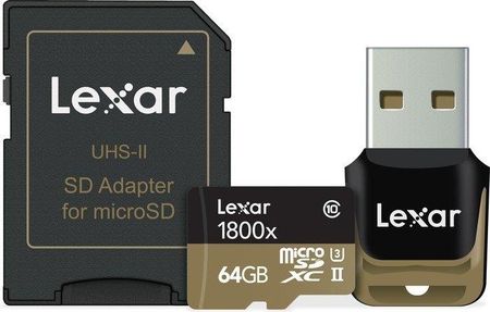 Lexar microSDXC 1800x 64GB UHS-II (LSDMI64GCRBEU1800R)