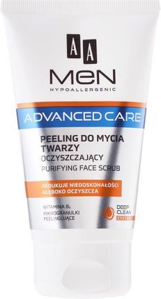AA Men Advanced Care Peeling do mycia twarzy oczyszczający 150 ml