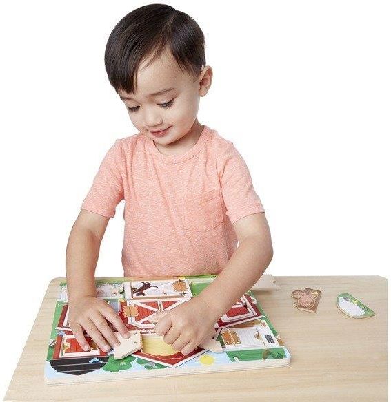 Melissa & Doug Tablica Edukacyjna Farma Otwórz I Zamknij 14592