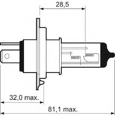 VALEO ŻARÓWKA HALOGENOWA H4 55/60WATT 12V +50% LIGHT 32511