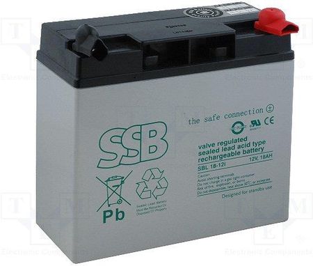 Ssb Akumulator kwasowo-ołowiowy 12V 18Ah Żywotność 10-12 lat (SBL1812I)