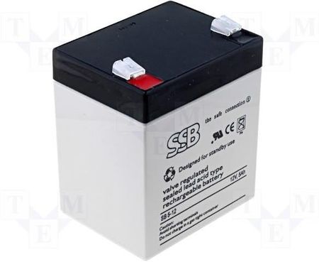 Ssb Akumulator kwasowo-ołowiowy 12V 5Ah Żywotność 10-12 lat (SB512)