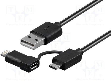 Goobay Kabel USB 2.0 1m czarny (43723)