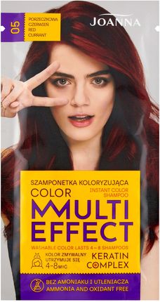 Joanna Multi Effect Color Szamponetka koloryzująca 05 Porzeczkowa czerwień