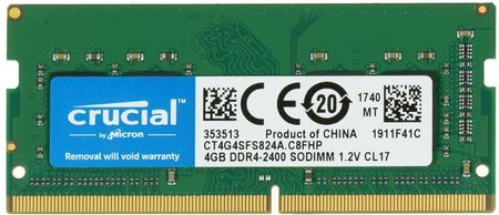 Pamięć RAM Crucial SODIMM 4GB DDR4 (CT4G4SFS824A)