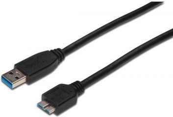 Assmann Kabel połączeniowy USB 3.0 SuperSpeed Typ USB A/MicroUSB B M/M czarny 0,5m (AK300117005S)