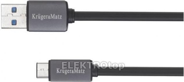 Cavo USB microUSB 1 m Kruger&Matz Basic in silicone blu