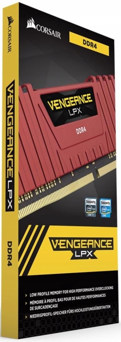 Pamięć RAM Corsair Vengeance LPX XMP 2.0 Red 8GB DDR4