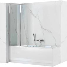 Zdjęcie Rea Parawan Agat 2 80x140 profile chrom szkło transparent - Suchedniów