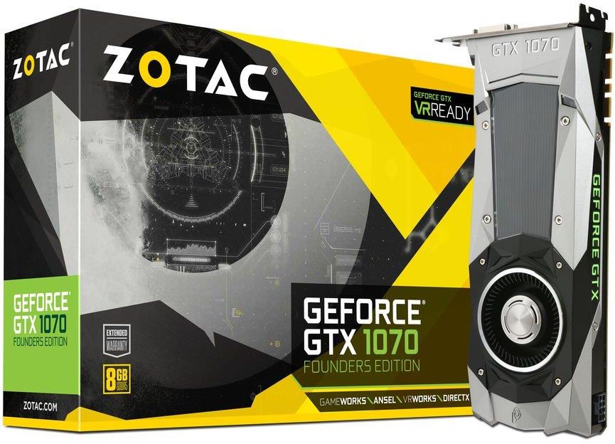 <限界価格> ZOTAC GEFORCE GTX1070 8GB グラボ Zotac GeForce GTX1070 AMP Edition 8GB GDDR5 (256 bit) DVI