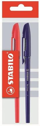 Długopis Stabilo Re-Liner niebieski i czerwony