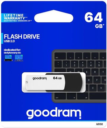 GOODRAM 64GB UCO2 BLACK&WHITE USB 2.0 (UCO2-0640KWR11)