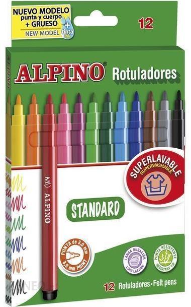 Flamastry Standard 12 kolorów ALPINO - zdjęcie 1