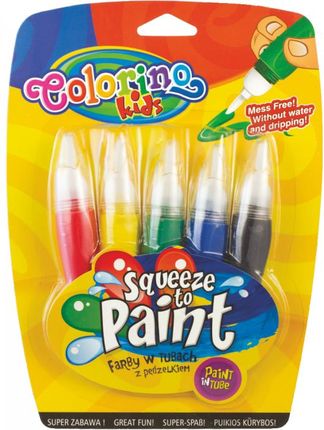 Colorino Kids Farby W Tubach Z Pędzelkami 5 Kolorów