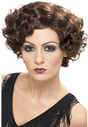 Danhoss - Obce Peruka Flapper Brązowa 1 Szt. (42004)