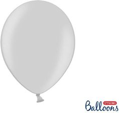 Zdjęcie Partydeco Balony Strong 30Cm Metallic Silver Snow 10Szt. (Sb14M01810) - Koluszki