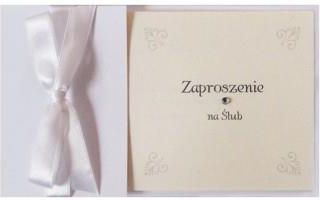 Partydeco Zaproszenia ślubne Z Kokardą Biały 1op Zp49 Ceny I