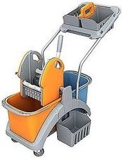 Splast Wózek Z Tworzywa Sztucznego Ts2 Wiadro 2X20L Rączka Wózka Hotelowy + Koszyk (Ts20010) - Wózki do sprzątania
