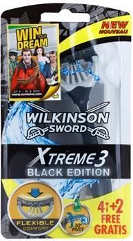 Wilkinson Sword Xtreme 3 Black Edition Maszynki Jednorazowe Aloe Vera 6 Szt