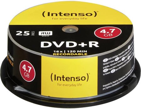 Intenso DVD+R 4.7 GB / 16-krotny - 25szt.w pudełku Cakebox (4517672)