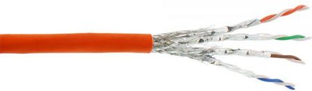 InLine Kabel instalacyjny S/FTP PiMF Cat.7a AWG23 1200MHz halogen Free Pomarańczowy 500m (70500I) 