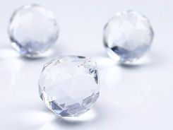 Zdjęcie Zawieszka "kula", bezbarwna, 3,2x3,4cm, 5szt, 1op - Dobiegniew