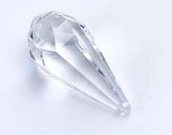 Zdjęcie Zawieszka "kropla", bezbarwna, 2,3x5,1cm, 5szt,1op - Pyskowice