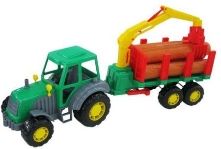 Polesie Traktor z naczepą z drewnem w siatce (35370)