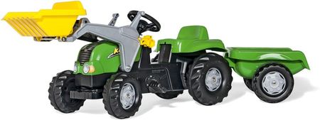 Rolly Toys Traktor Zielony Z Łyżką I Przyczepą 5023134