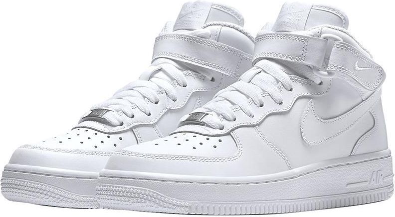 Buty Nike Air Force 1 Mid (GS) All White (314195-113) - Ceny
